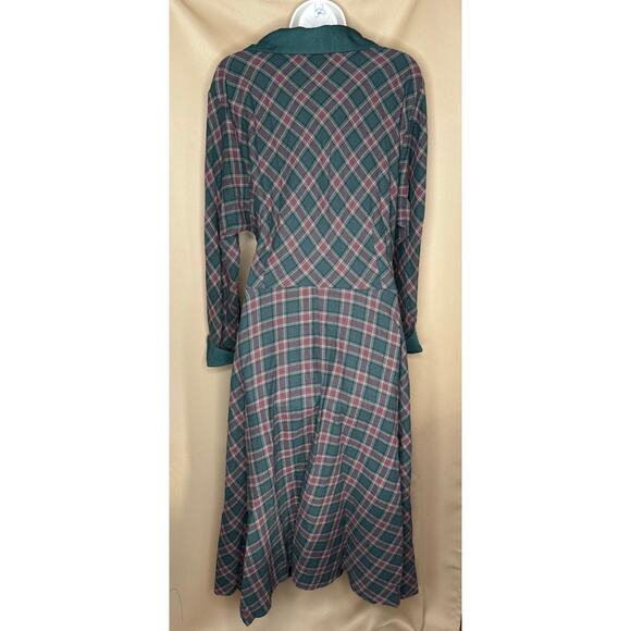 Unique Vintage Green Plaid Tartan Dress 5X NWOT - Picture 7 of 9